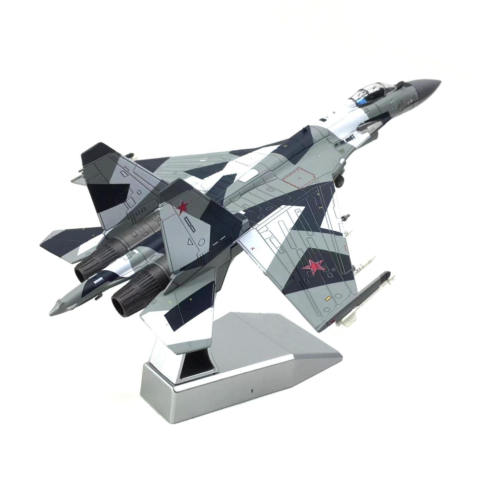 Bothyi - Avión De Combate Su-35 A Escala 1/100, Modelo Fundido A Presión Con Soporte De Exhibición, Recuerdo