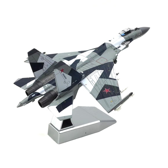 Avión De Combate SU-35 A Escala 1/100, Modelo Fundido A Presión Con Soporte De Exhibición, Recuerdo