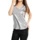 thumbnail image 1 of INSPIRE CHIC Top Metálico para Mujer Camiseta de Tirantes Brillante Holográfica para Fiesta de Halloween Club M Plata, 1 of 7