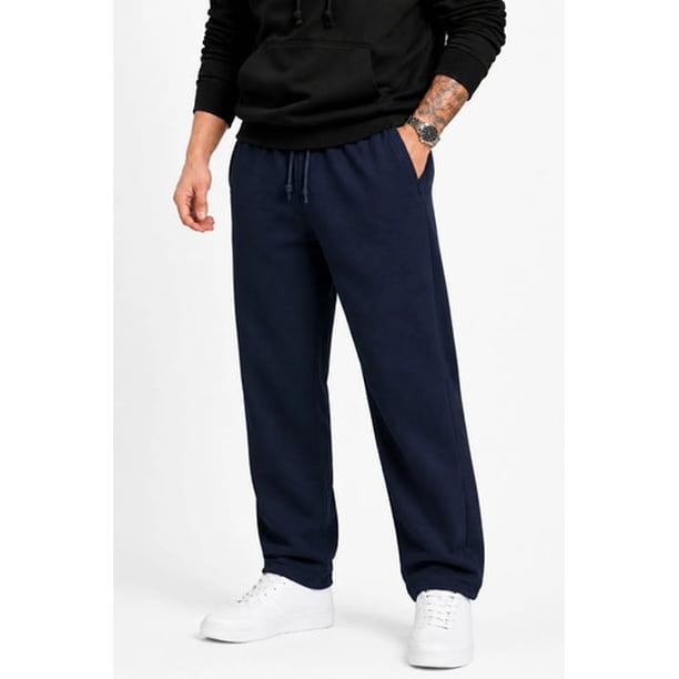 Pantalon De Buzo Recto 240g Ajustable 100% Algodon Estampar Azul Marino Liso M