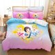 thumbnail image 1 of Princess Duvet Cover Pillowcase Anime Cartoon Duvet Cover Set Skin-friendly Home Bedding Set , Gift for Girls Bed Sheets, 1 of 5