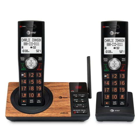 Teléfono Inalámbrico At&T Cl82267 Dect 6.0 De 2 Auriculares Con Contestador Automático