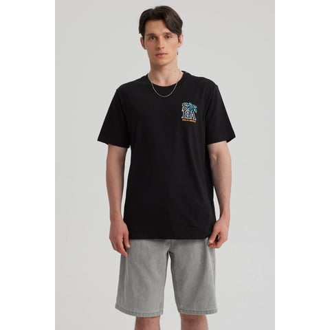 Fashionspark - Polera Hombre Print Negro - X