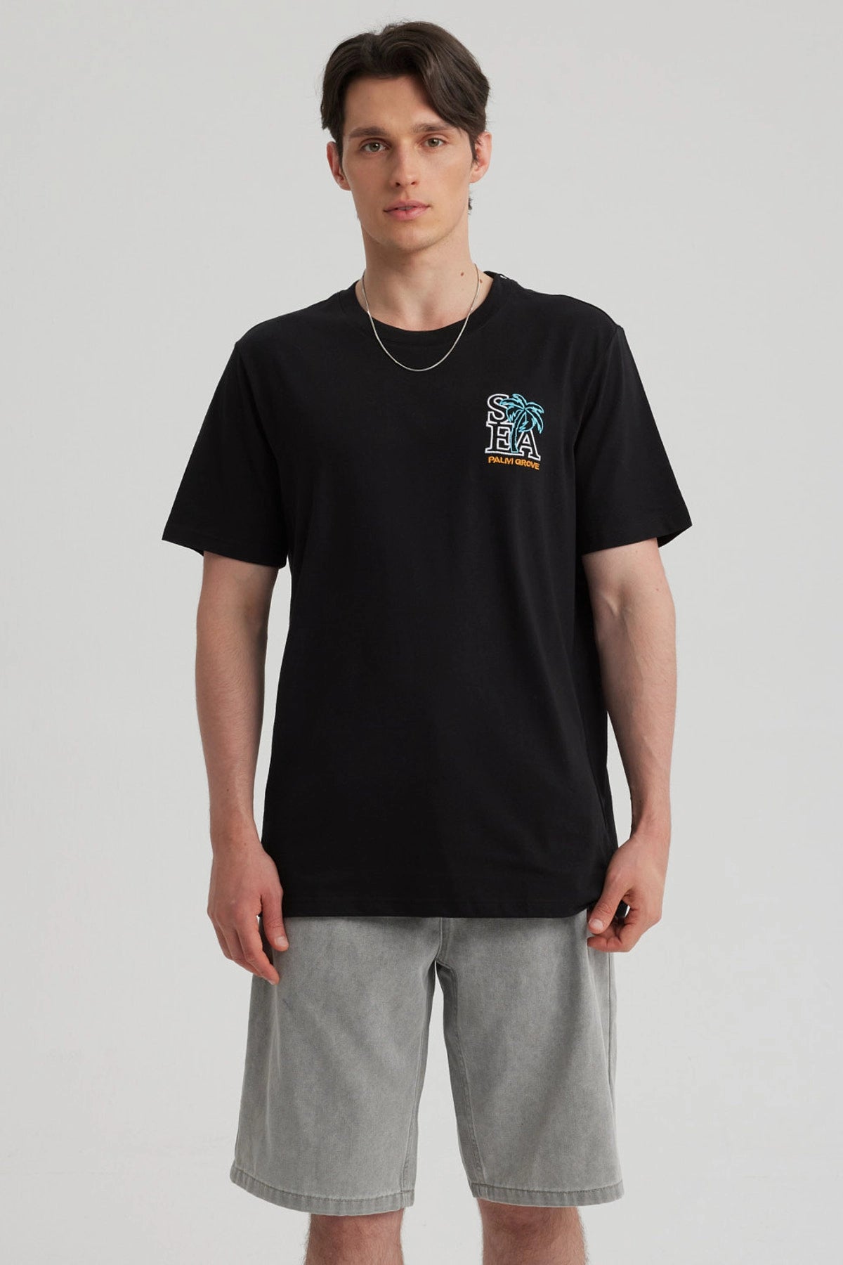 Fashionspark - Polera Hombre Print Negro - X