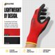 thumbnail image 2 of Guantes de trabajo DULFINE XXL, 60 pares, recubrimiento de PU rojo, 2 of 7