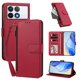 thumbnail image 2 of Funda con Billetera para [Xiaomi Poco F6 Pro] con Bolsillo Zipper y Tarjetero Rojo, 2 of 6