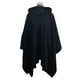 thumbnail image 1 of Poncho Tweed Capucha 100% Lana - Largo - Negro, 1 of 4