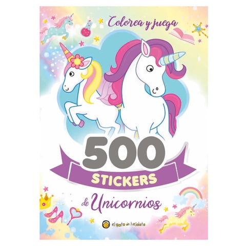 Libro 500 Stickers De Unicornios Editorial Guadal