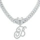 thumbnail image 5 of Stylish Hip Hop Cuban Butterfly Necklace with White Letter Initials, 5 of 5