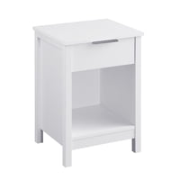M&Ms - Nightstand With Drawer,3-Tier End Side Table With Storage Drawer And Shelf,Modern Bedside Night Stand For Bedroom, Living Room-Retro White