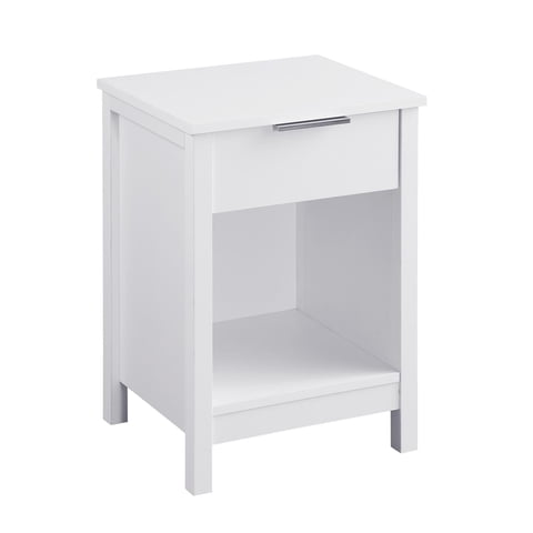 M&Ms - Nightstand With Drawer,3-Tier End Side Table With Storage Drawer And Shelf,Modern Bedside Night Stand For Bedroom, Living Room-Retro White