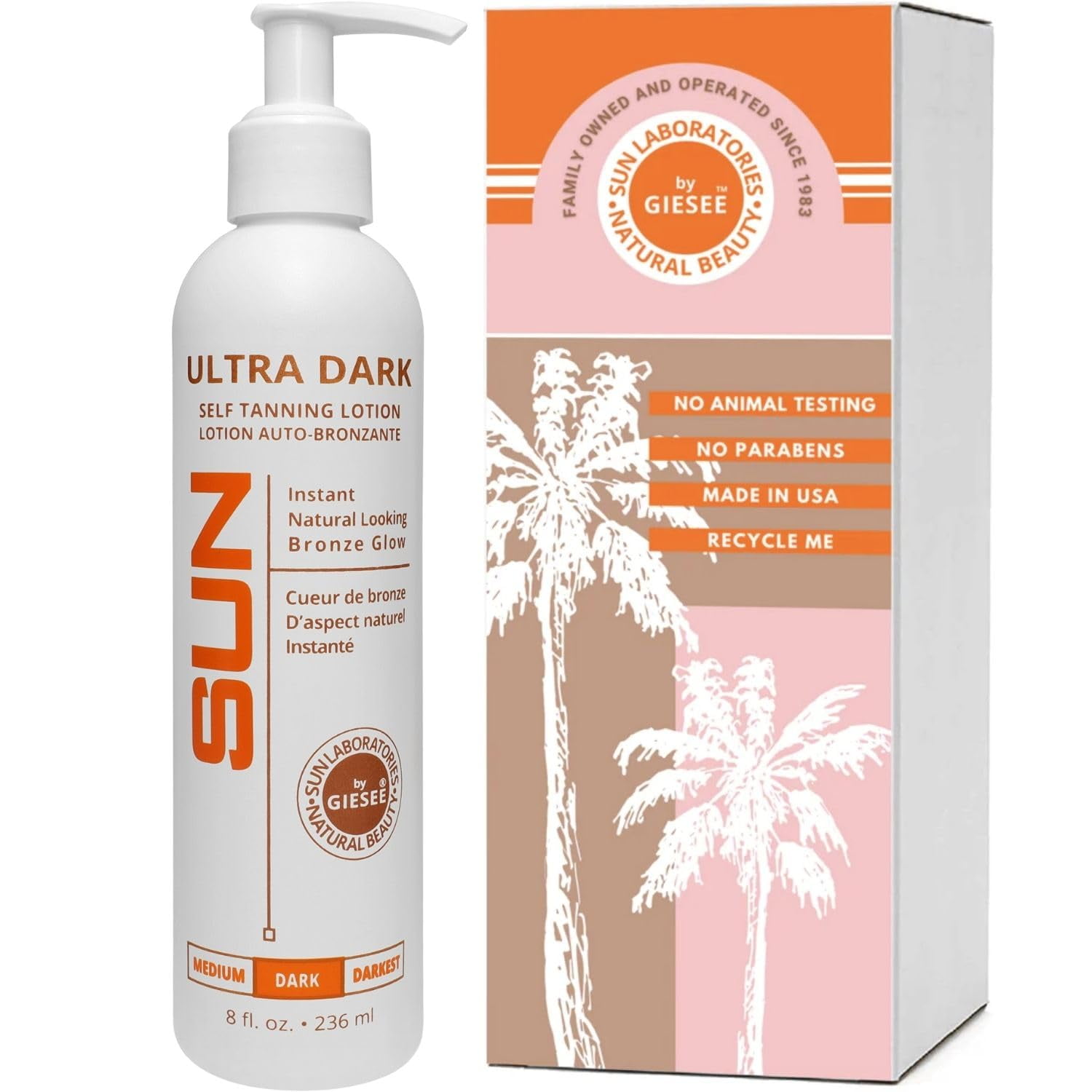 Sun Laboratories By Giesee - Loción Autobronceadora Sun Laboratories Ultra Dark Para Rostro Y Cuerpo