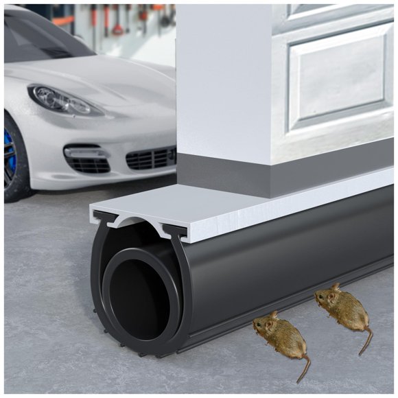 Sello inferior para puerta de garaje Hzetuu Premium, caucho EPDM de 5 m