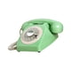 thumbnail image 4 of Teléfono de disco giratorio de estilo vintage, teléfono con cable europeo, estilo años 60, con campana de metal, estilo retro. Verde, 4 of 5