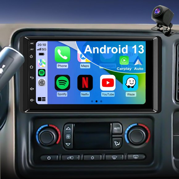 Autoradio Aitrenlu 64 GB 7'' con CarPlay inalámbrico y Android Auto