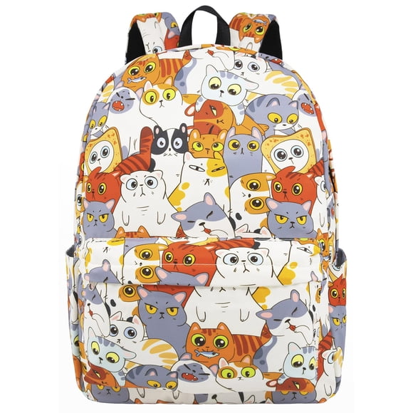 Mochila LI-LOVE Cute Cat para niñas, niños y adolescentes, impermeable