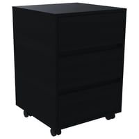 Fmfurniture - Cajonera Con Ruedas Fm-007N Negro