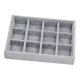 thumbnail image 2 of Caja De La Bandeja De Exhibición De La Joyería Apilable De Terciopelo Gris Para La Joyería 12 Grid, 2 of 5