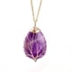 thumbnail image 1 of Healing Stones Tree of Life Necklace with Tiger Eye and Amethyst Crystals - Chakra Jewelry for Men and Women - Copper Wire Wrap Gemstone Pendant, 1 of 5