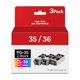 thumbnail image 1 of Cartuchos de tinta magiclocci PGI-35 CLI-36 paquete de 3 negro y color, 1 of 8