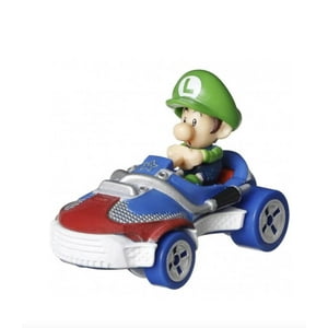 Mattel - Juguete Hot Wheels Mario Kart Baby Luigi Sneeker 1:64 Fundido A Presión
