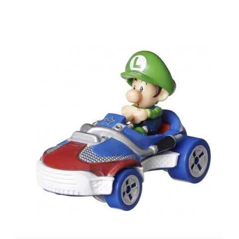 Mattel - Juguete Hot Wheels Mario Kart Baby Luigi Sneeker 1:64 Fundido A Presión