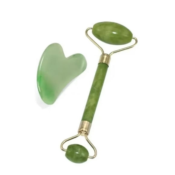 Rodillo Piedra Jade Masaje Facial Linfático Piedra Gua Sha