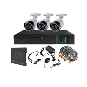 Vipa - Kit 3 Cámaras Seguridad Exterior Con Disco Duro E32Ldd
