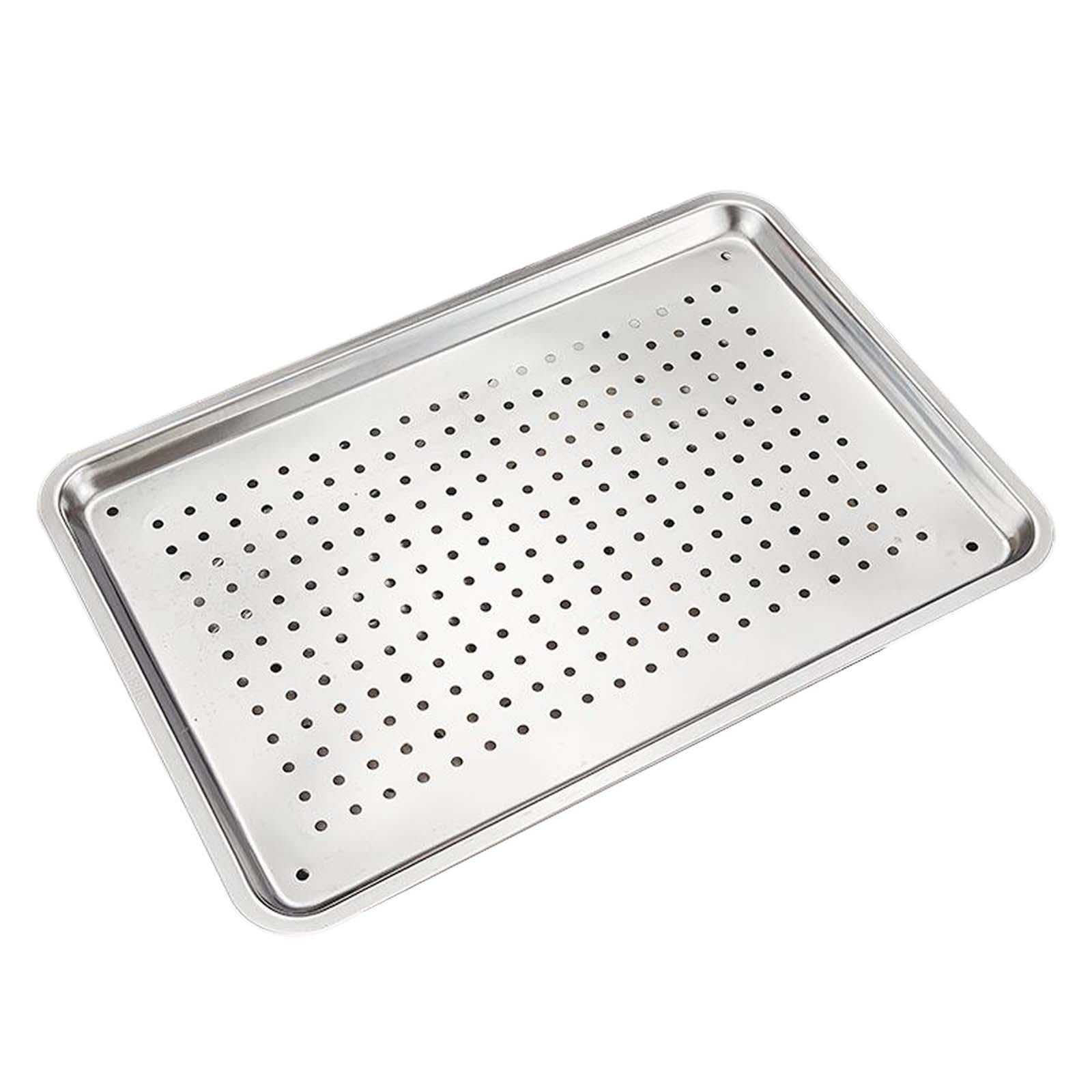 Magideal - Bandeja Para Servir Alimentos De Acero Inoxidable, Bandeja Para Hornear, Bandeja Para Para Reuniones Familiares, Festival De Comida , Agujero De 32 Cm X 22 Cm X Agujero De 32 Cm X 22 Cm X 25 Cm.