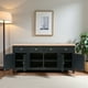 thumbnail image 2 of Aparador Buffet de madera Rack XL 180x45x80 color Negro cubierta Natural, 2 of 3
