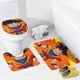 thumbnail image 4 of Dragon Ball-theme 4-Piece Shower Curtain Set with Rugs, Waterproof Bathroom Decor Set Includes Bath Mat, U-Shaped Rug, Toilet Lid Cover and Curtain with Hooks, 4 of 6