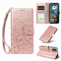 Funda Billetera Foxdock Compatible Con Motorola Moto G05, Diseño Perrito Tierno, Ranuras Para Tarjetas Y Soporte Plegable