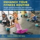 thumbnail image 4 of Pelota de ejercicio ProBody Pilates de 23 cm con bomba, color azul, 4 of 9