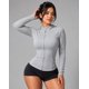 thumbnail image 1 of Chaqueta Deportiva Mujer Ajustada con Capucha, Cierre Completo y Bolsillos, 1 of 4