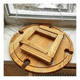 thumbnail image 3 of Mesa Tabla De Madera Picnic Plegable Comida Picoteo Viajes Lisa Marrón Claro, 3 of 3