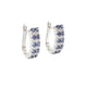 thumbnail image 1 of Pendientes Argollas Zafiro Azul Plata 925 Mujer Niñas Lujosa, 1 of 3