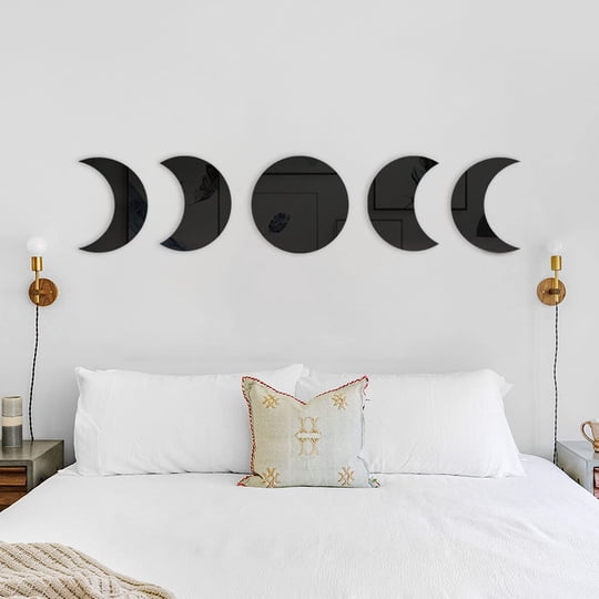Set De Espejos Rtmisa Moon Phases Boho Decor Halloween 24,6 Cm