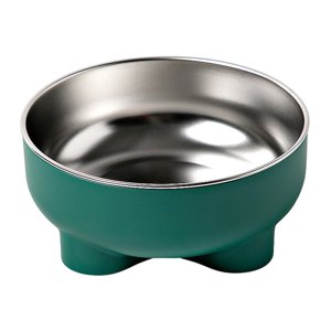 Ioensy - Cuenco Para Perros Y Gatos, Multiusos, Fácil De Limpiar, Antideslizante, Resistente, Elegante, Para Agua Y Comida, Color Verde