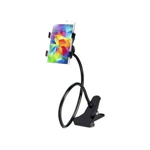 Genérico - Soporte De Celular Pinza Brazo Flexible Mesas Camas Y Autos Negro