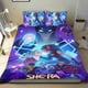 thumbnail image 1 of Ella-Ra Princesa del Poder Conjunto de sábanas temático, trío de piezas, cómodo y amigable con la piel, diseño único, regalo de decoración para el hogar para familiares, amigos y fans,140cm *210cm, 1 of 6