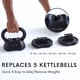 thumbnail image 2 of Set de pesas rusas ajustables Polyfit 13,6, 18,1 y 22,7 kg para gimnasio en casa, 2 of 7