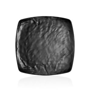 Kulsan - Plato Melamina Cuadrado Negra 27 X 32.5 Cm Linea Carre