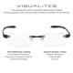 thumbnail image 2 of Lentes de Lectura Visualites 1.00 Rectangulares Negros, 2 of 9