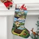 thumbnail image 2 of Lupi y Baduki Tema: Calcetines de Navidad, fino lino blanco para colgar en escaleras y chimenea, decoración navideña para el hogar, regalo de Navidad. 45cm × 32cm, 2 of 5