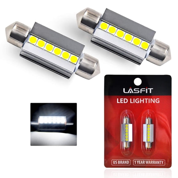 Bombilla LED LASFIT 36 mm Festoon 6418 6411 DE3423 6000 K blanca (2 unidades)