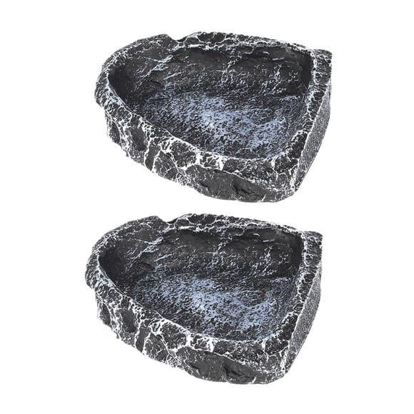 2 Cuencos De Agua Y Comida Para Reptiles, Comederos Rectangulares Para Tortugas, Escorpiones Y Dragones Barbudos.