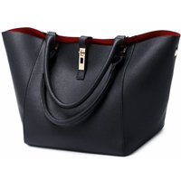 Bolso De Mano Sqlp, Grande, Para Mujer, De Diseñador, Impermeable, Negro
