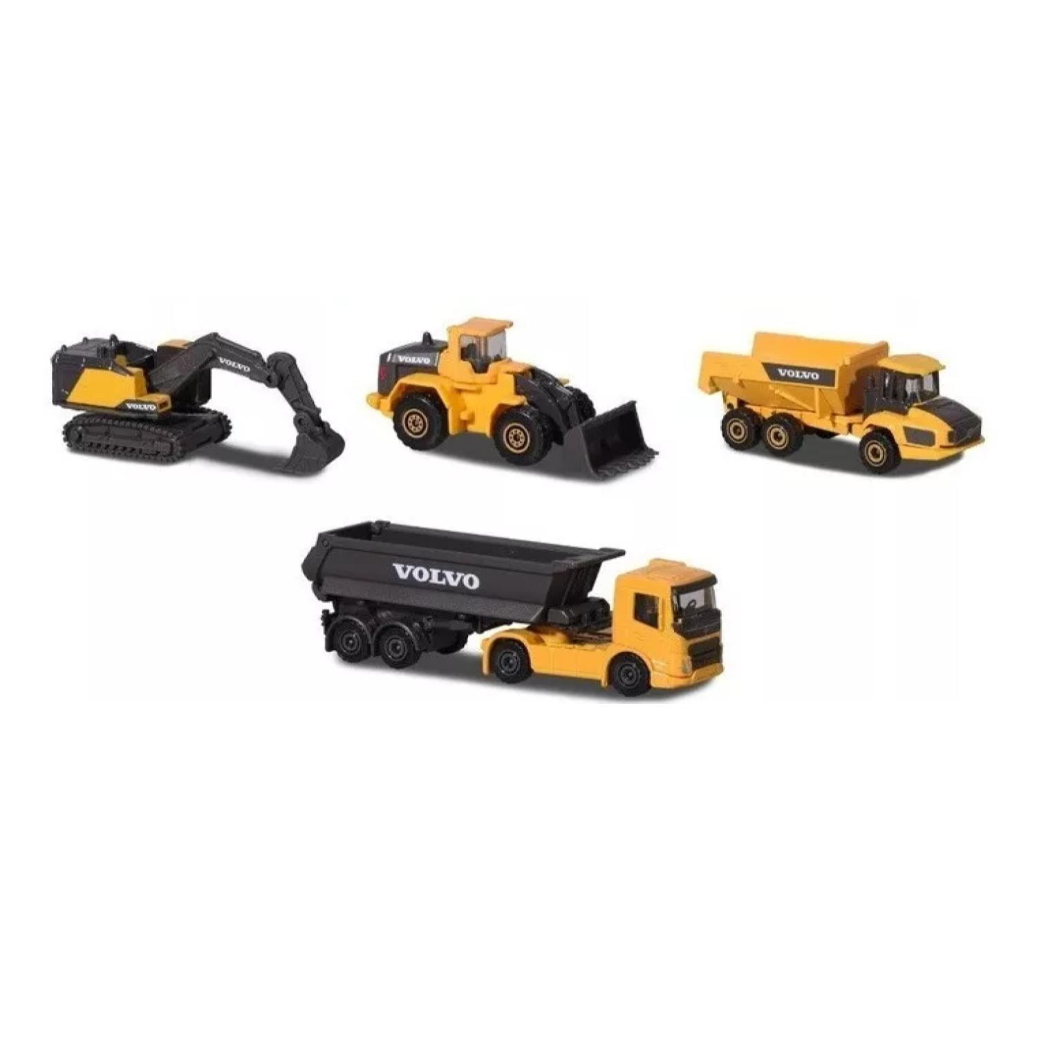 Total E-commerce - Juguete Set 4 Camiones Construccion 1:72 Metalicos Infantil