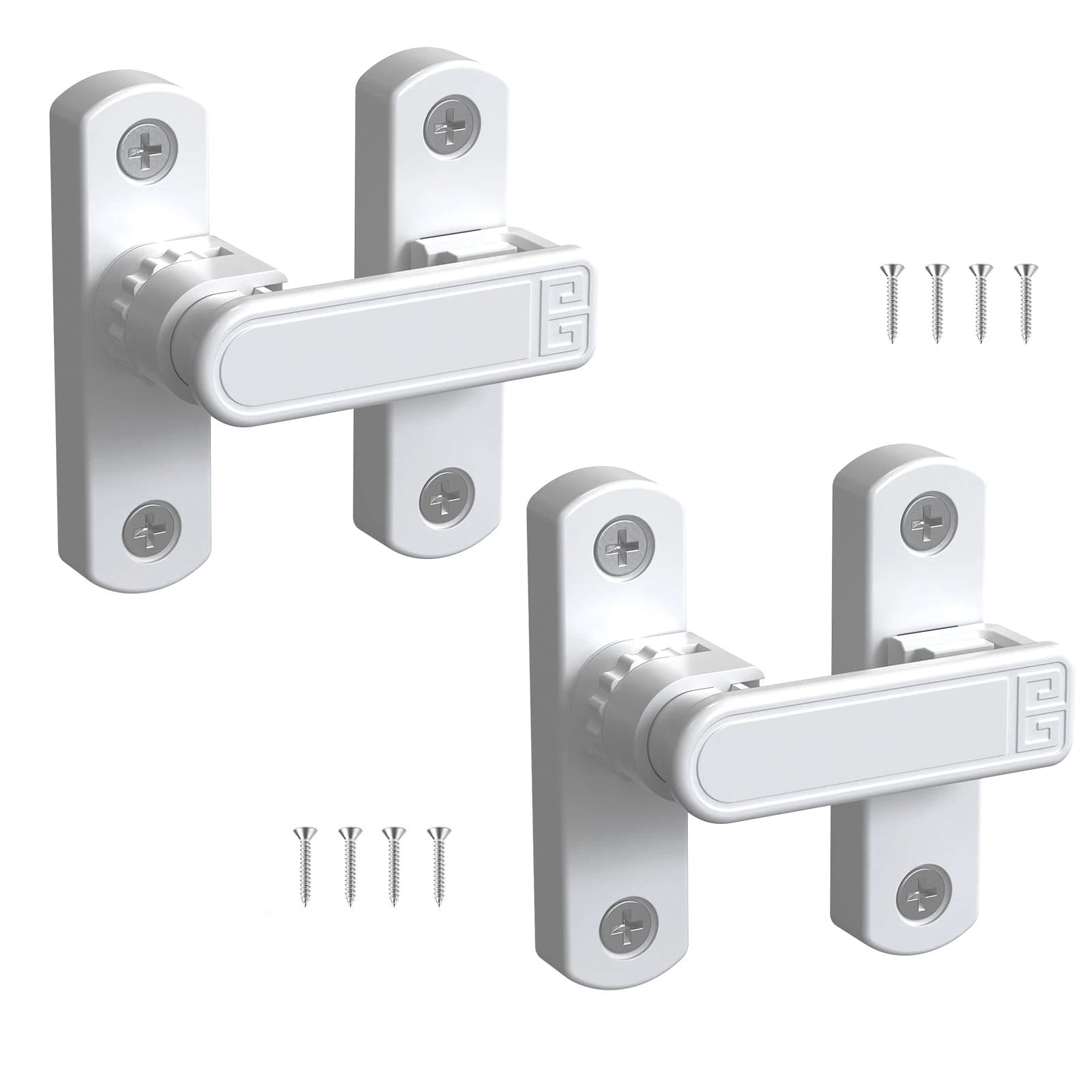 Xusx111 - Cerradura De Puerta Deslizante De Granero De 90/180 Grados, Cerraduras De Puerta De Seguridad De Aleación De Zinc Ajustables Y Cerraduras Para Armarios, Ventanas, Gabinetes De Licor, Jardín