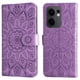 thumbnail image 1 of Funda tipo cartera FOXDOCK para OPPO Reno 13F , diseño girasol en relieve, cuero PU, cierre magnético, soporte y tarjetero, 1 of 5